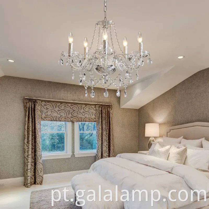 Luz pendente de ramo de cristal de cristal para tetos elegantes